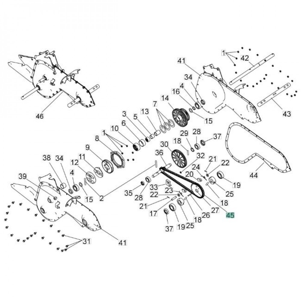 Vues éclatées motoculture