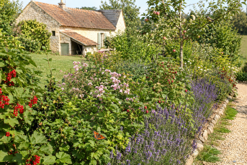 une haie fruitière