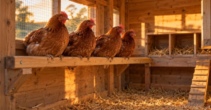 Perchoir à poule fait maison : un plan simple avec les bonnes dimensions