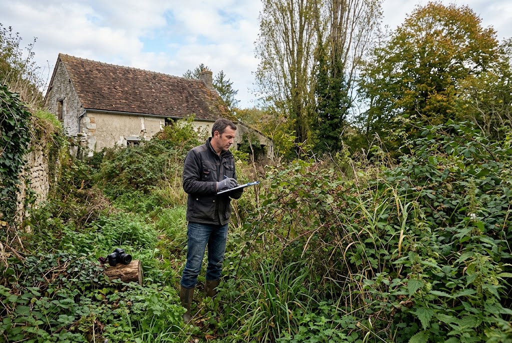 jardin abandonné et professionnel